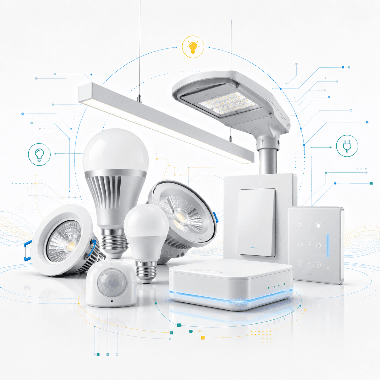 LED lighting and smart technology product demonstrations at the expo