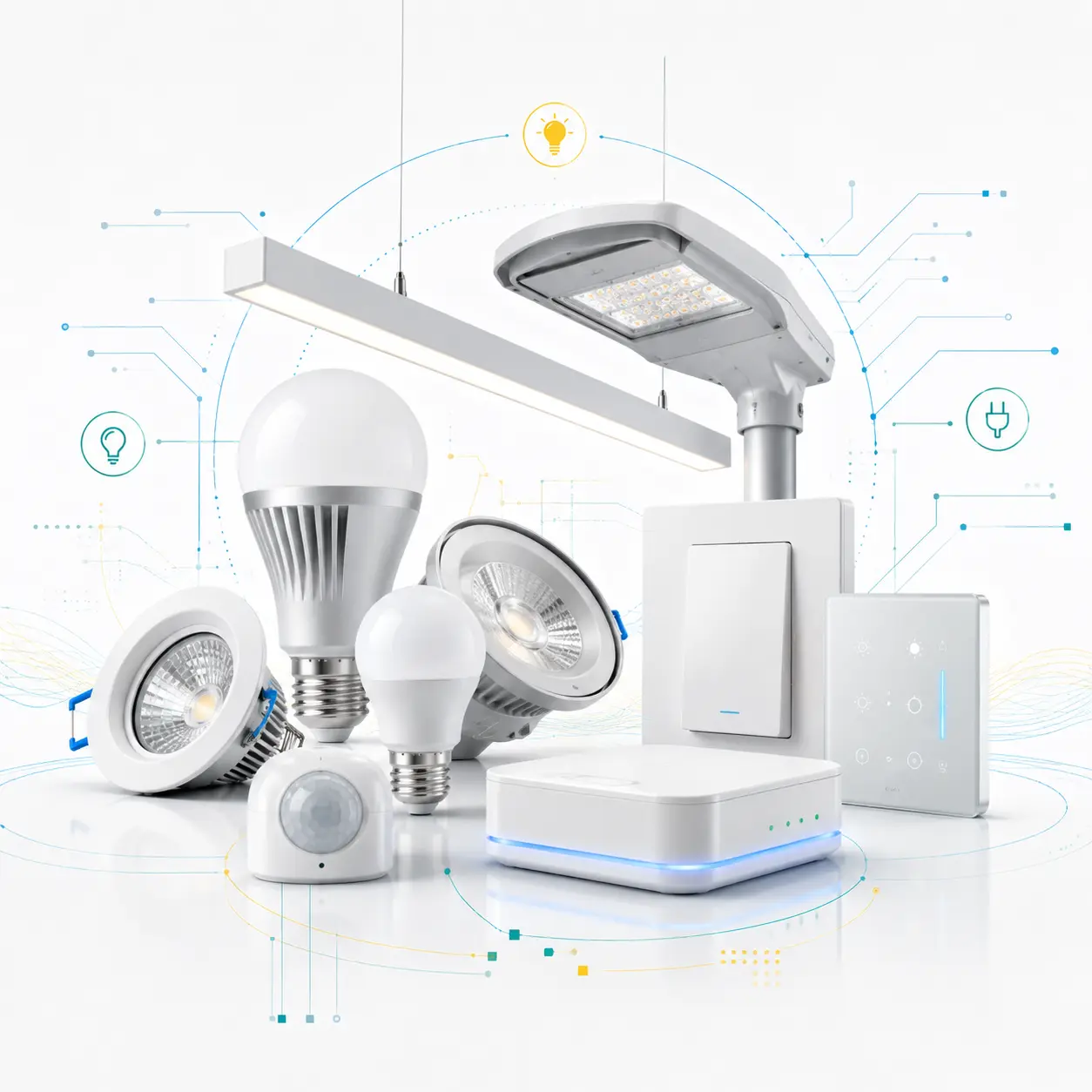 LED lighting and smart technology product demonstrations at the expo